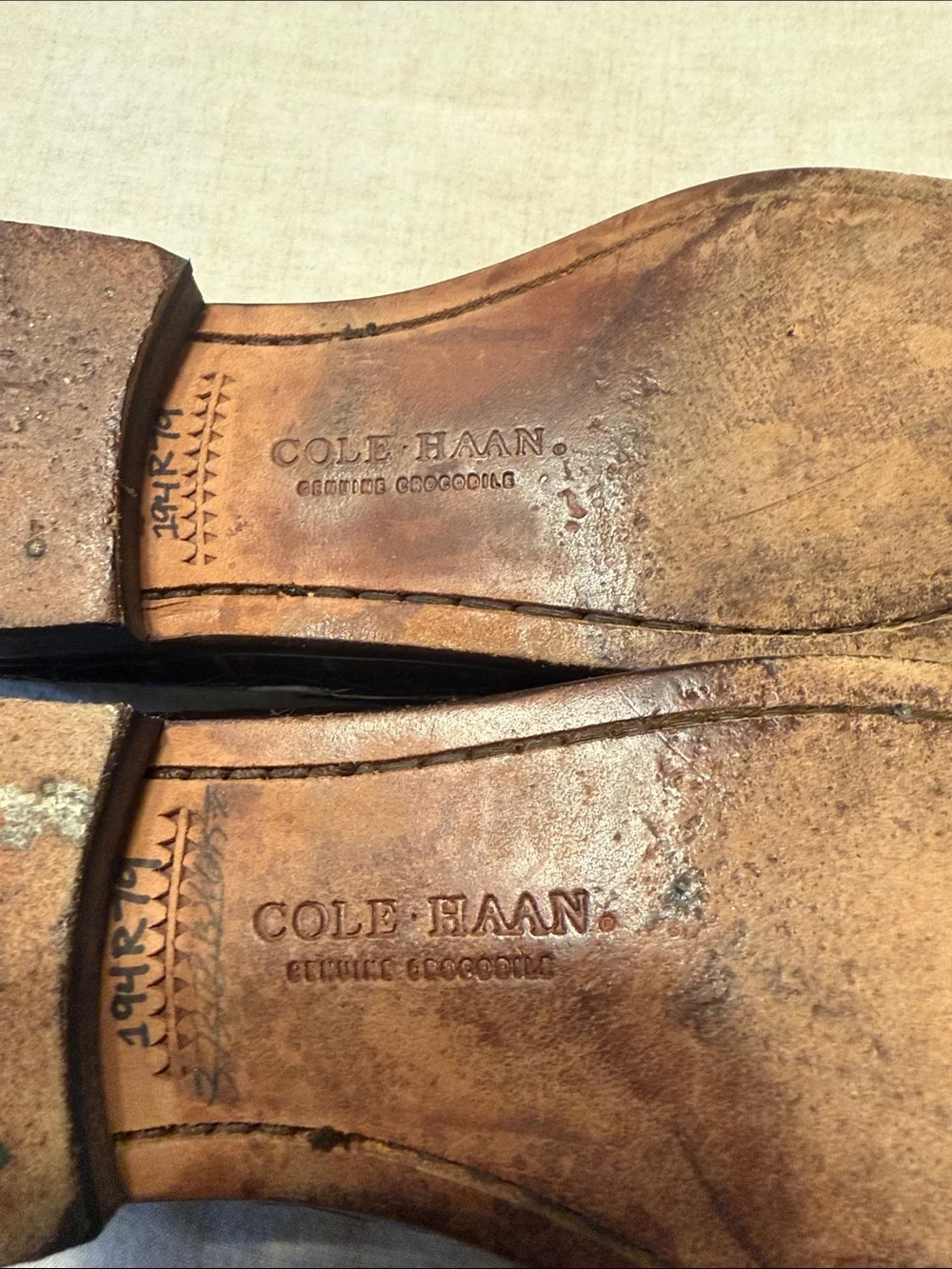 Cole Haan Dark Brown Genuine Crocodile Tassel Loafers